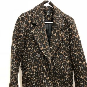 H&M leopard coat
